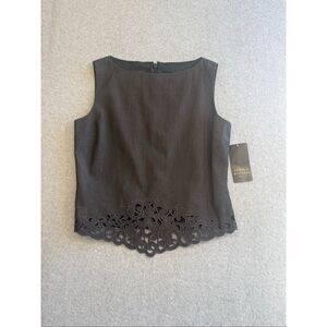 NWT Dana Buchman embroidered eyelet tank top s